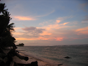 Sunset at the Kosrae Village Beach