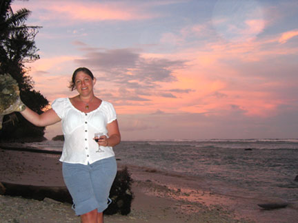 Sunset at the Kosrae Village Beach