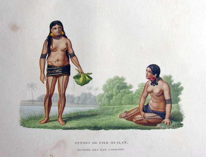 1800s Drawing of Life on Kosrae